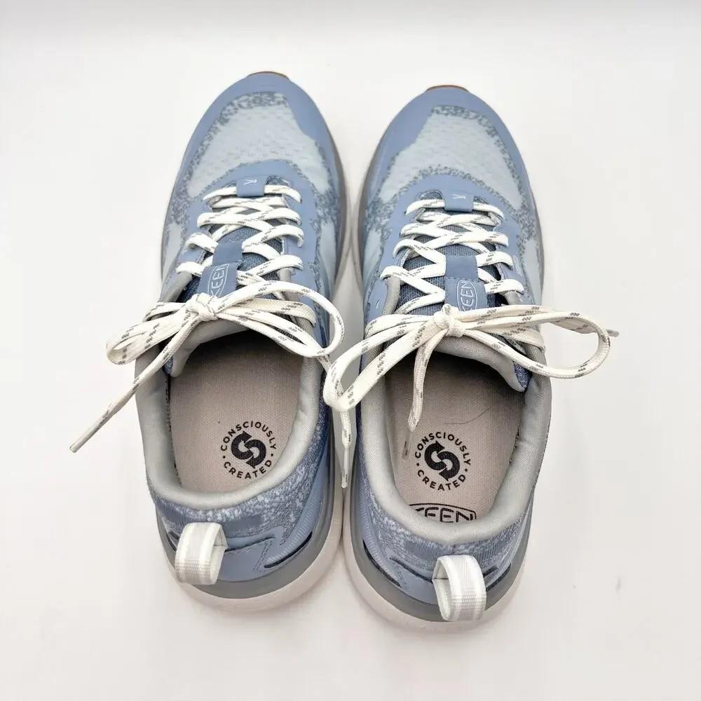 Keen Womens Leiki Hiking Shoes Size 9.5 Blue White Waterproof Sneakers NWOB